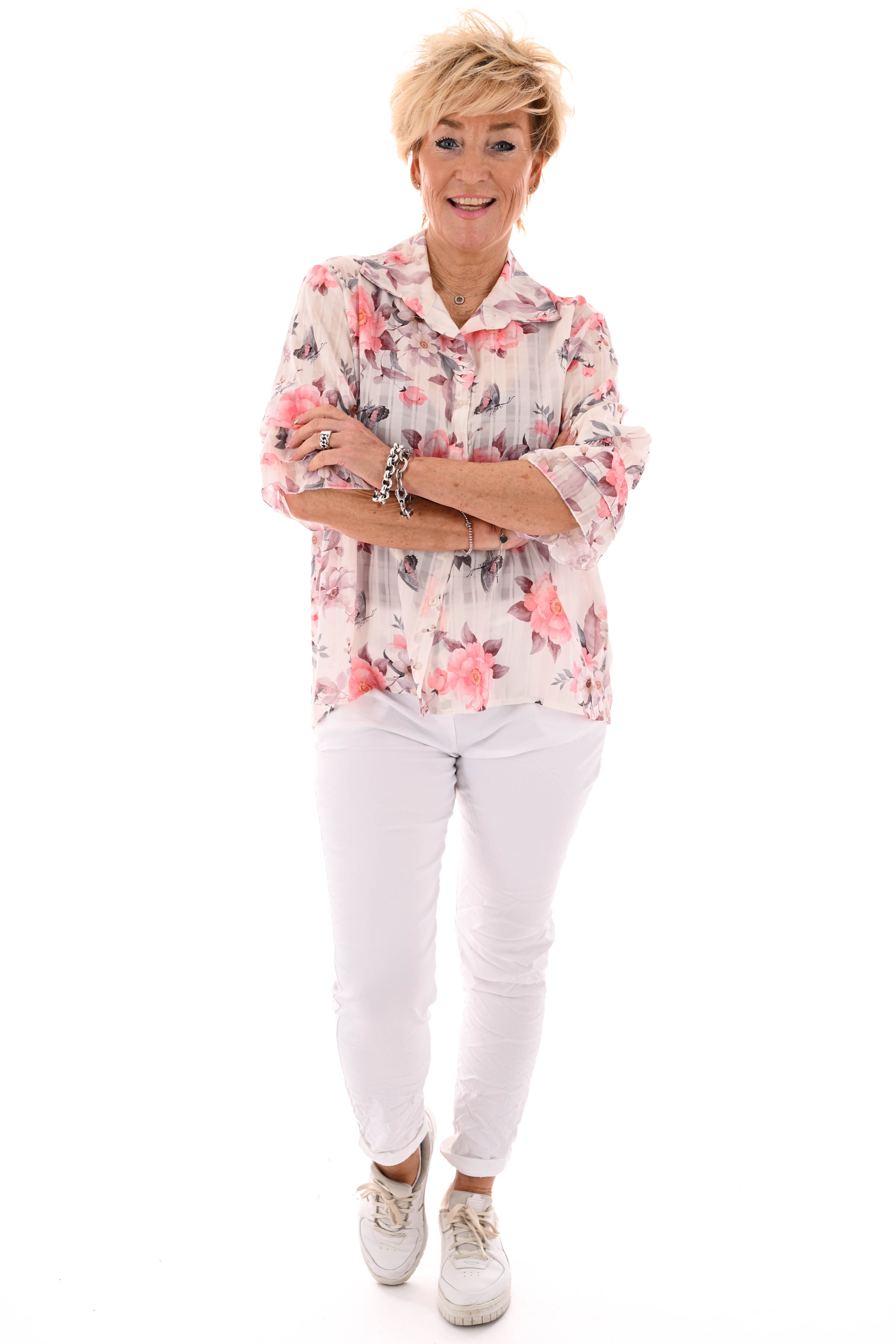 Stretchbroek uni wit