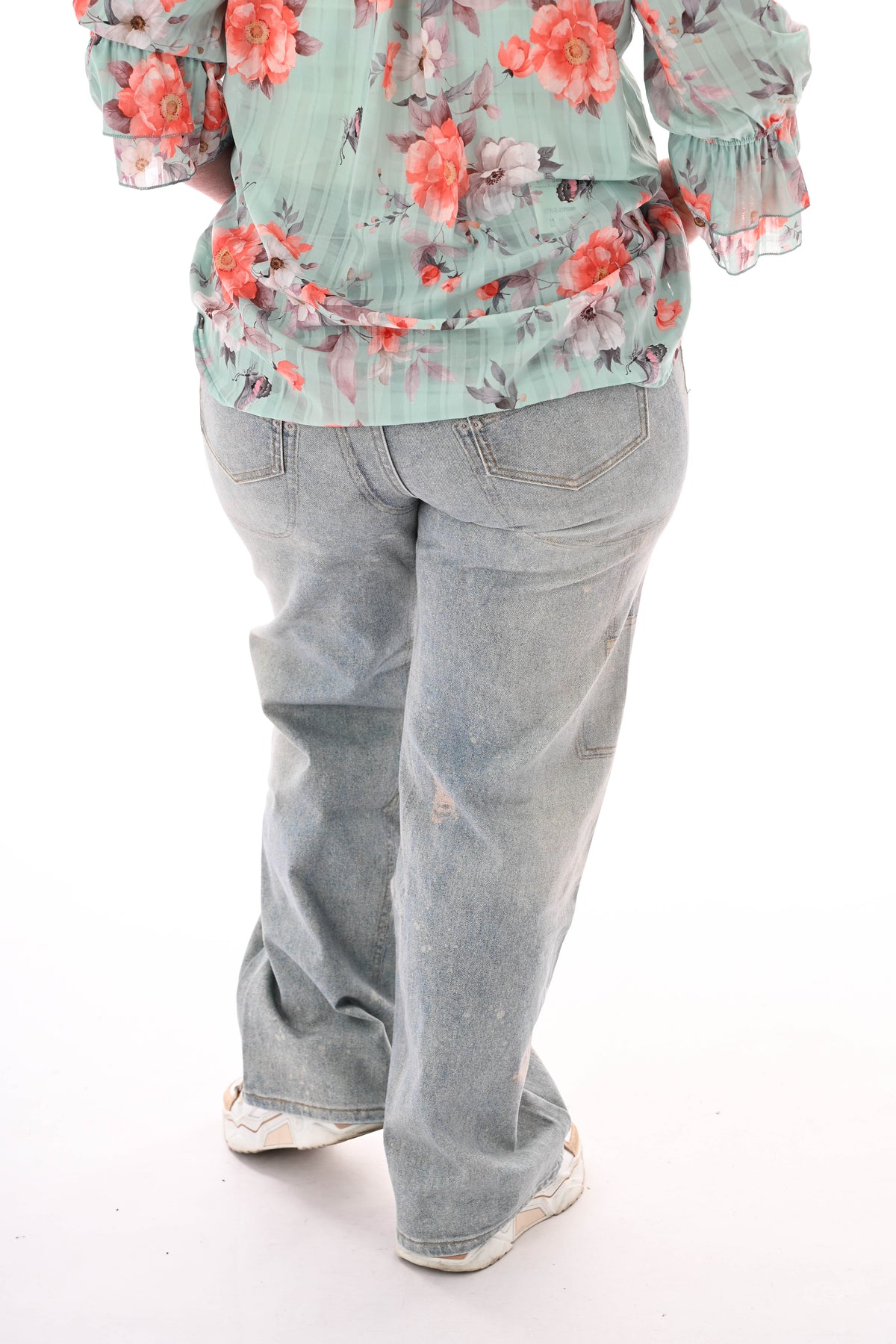 G-smack wide leg bleached stonewash