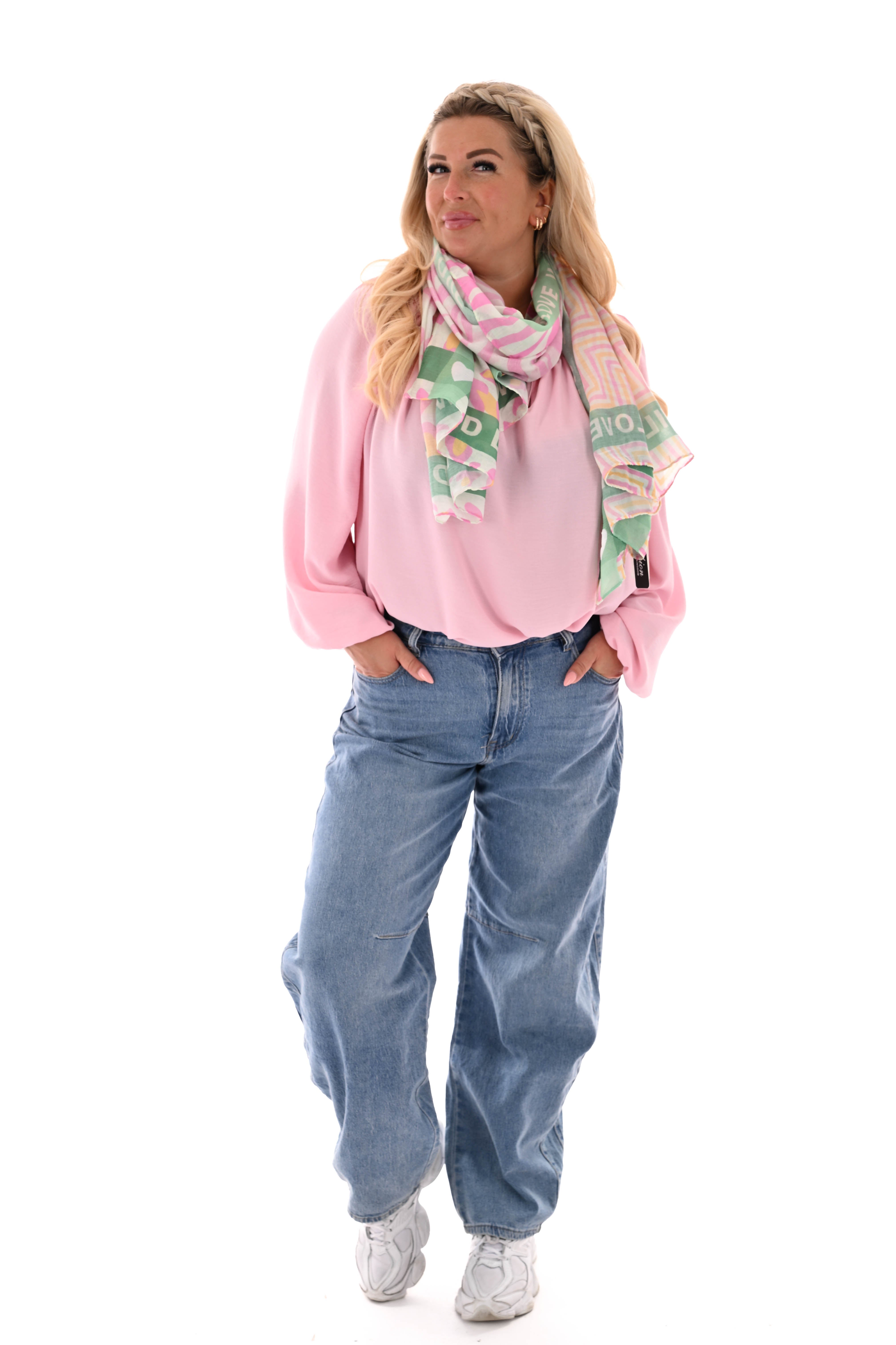 Grote sjaal zigzag love wild geel/groen