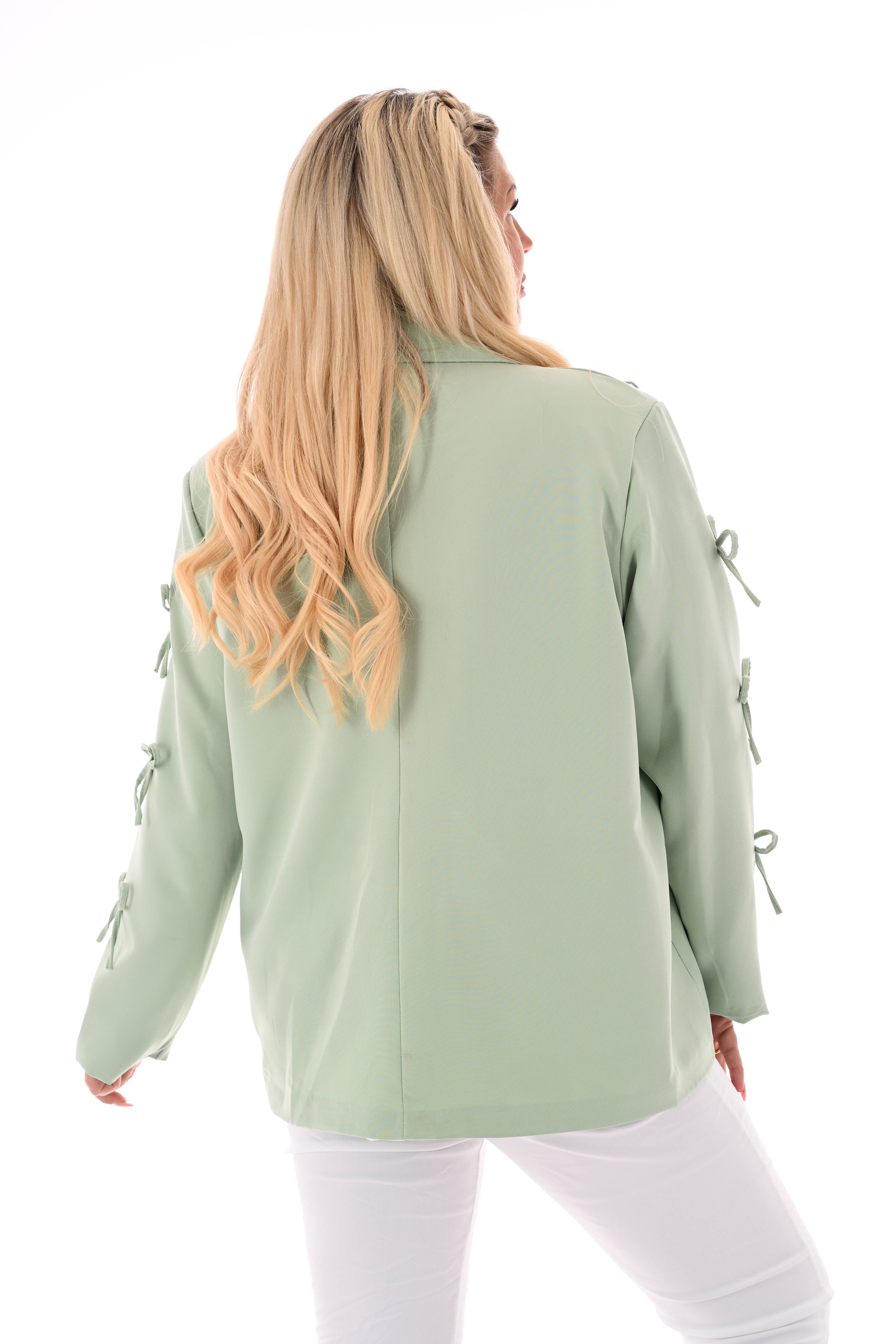 Blazer strikjes lichtgroen