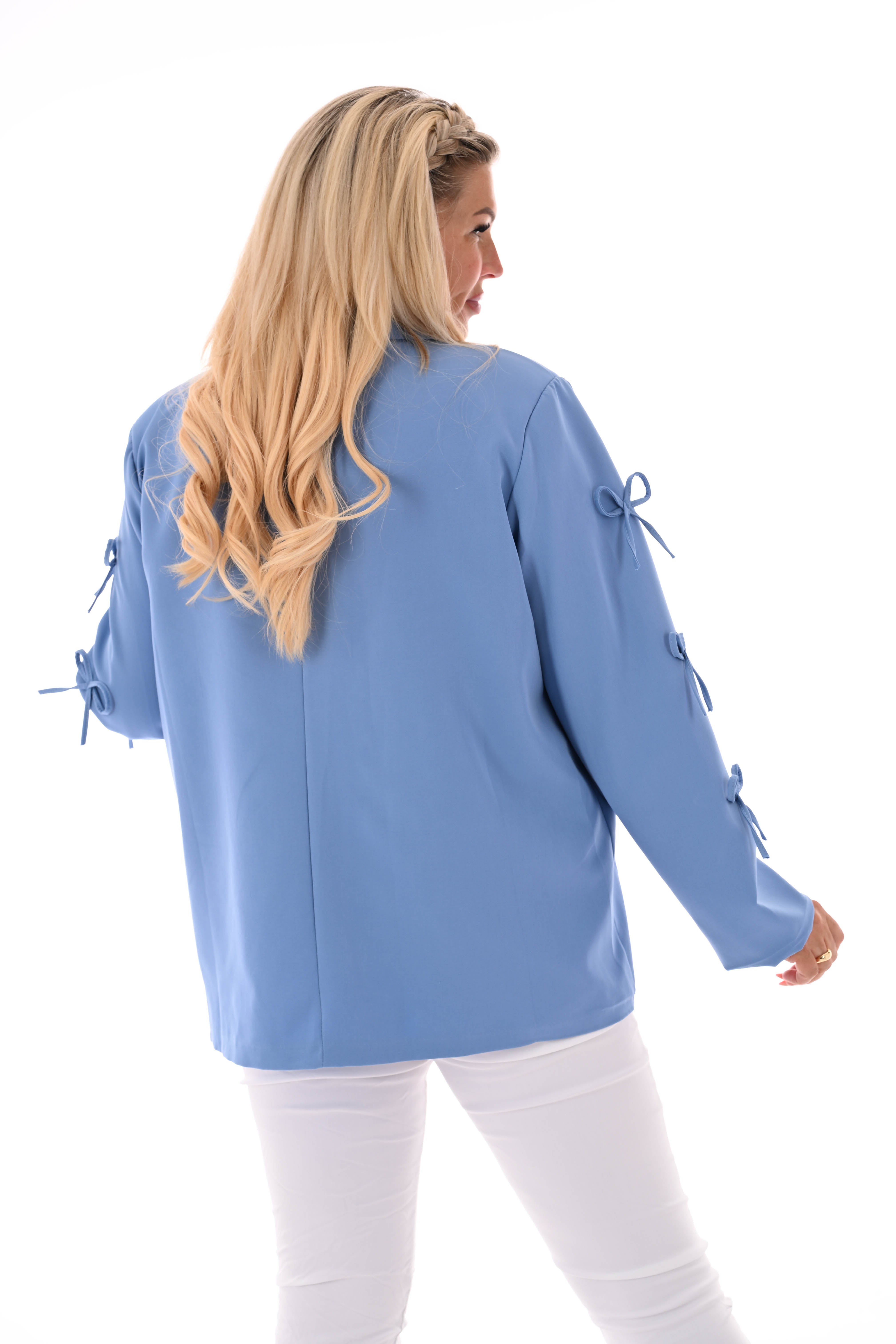 Blazer strikjes blauw