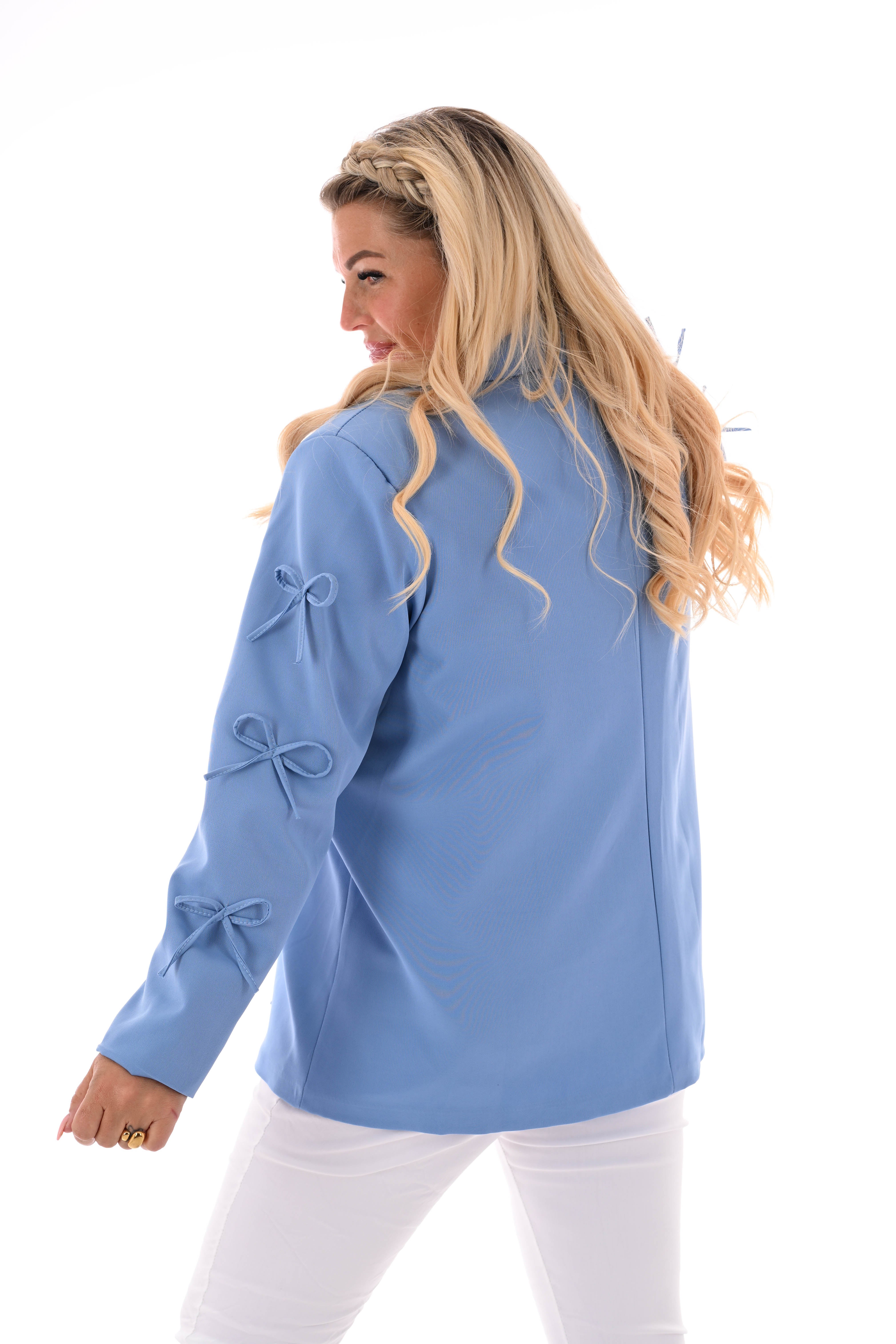 Blazer strikjes blauw