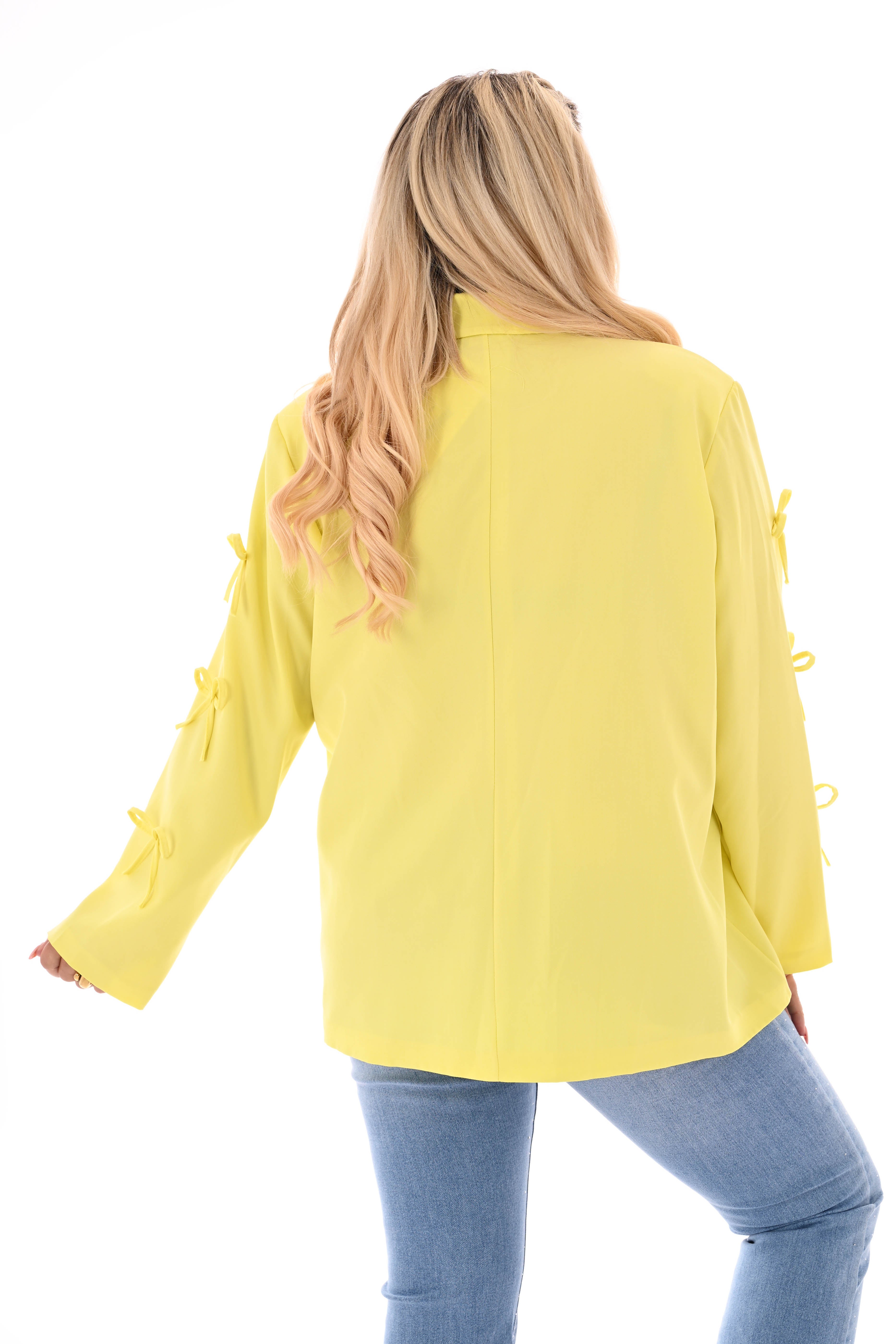 Blazer strikjes geel