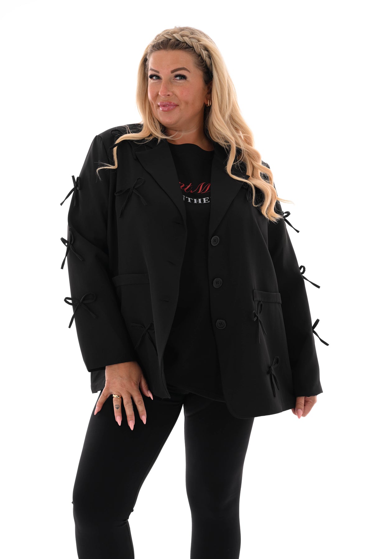 Blazer strikjes zwart