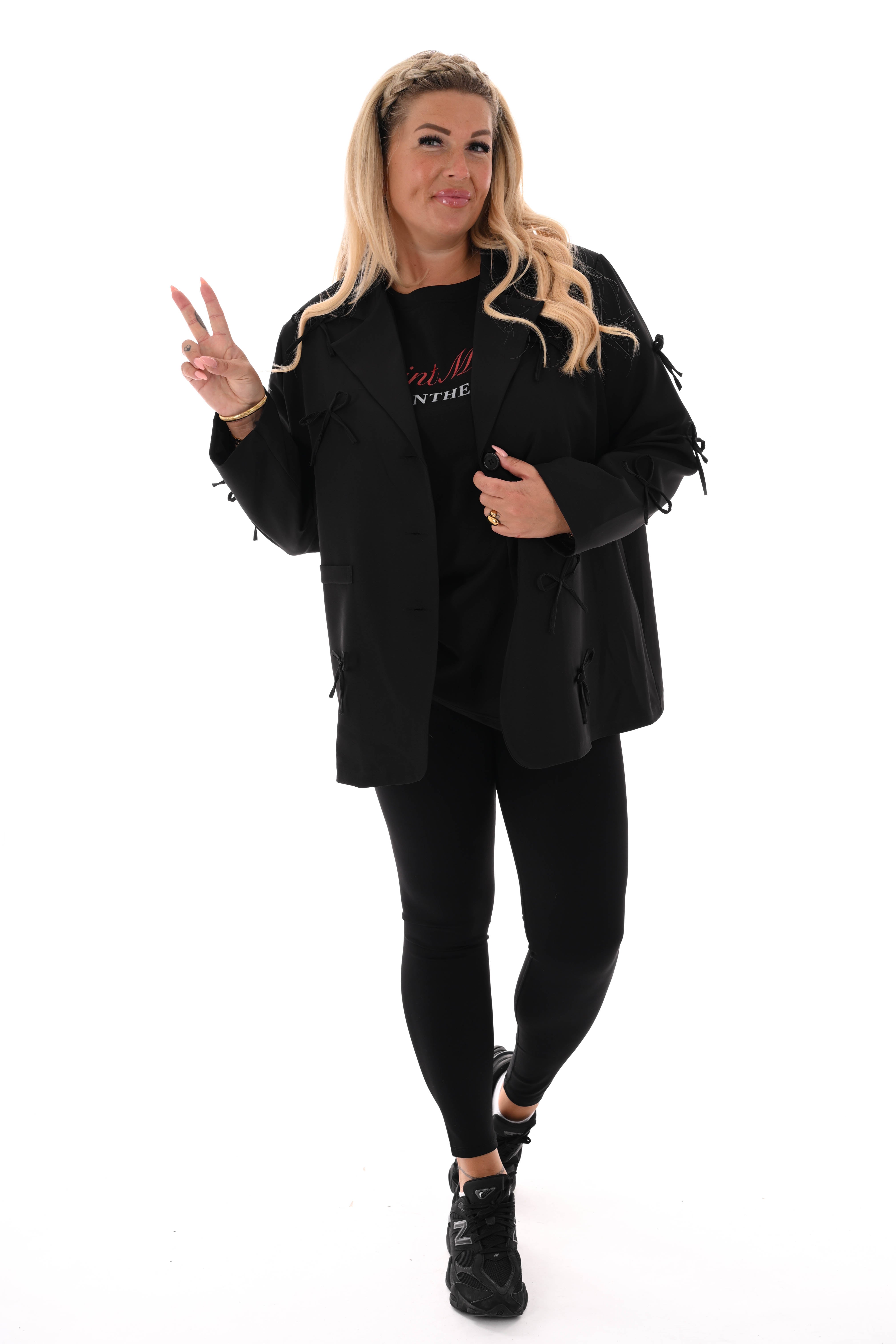 Blazer strikjes zwart