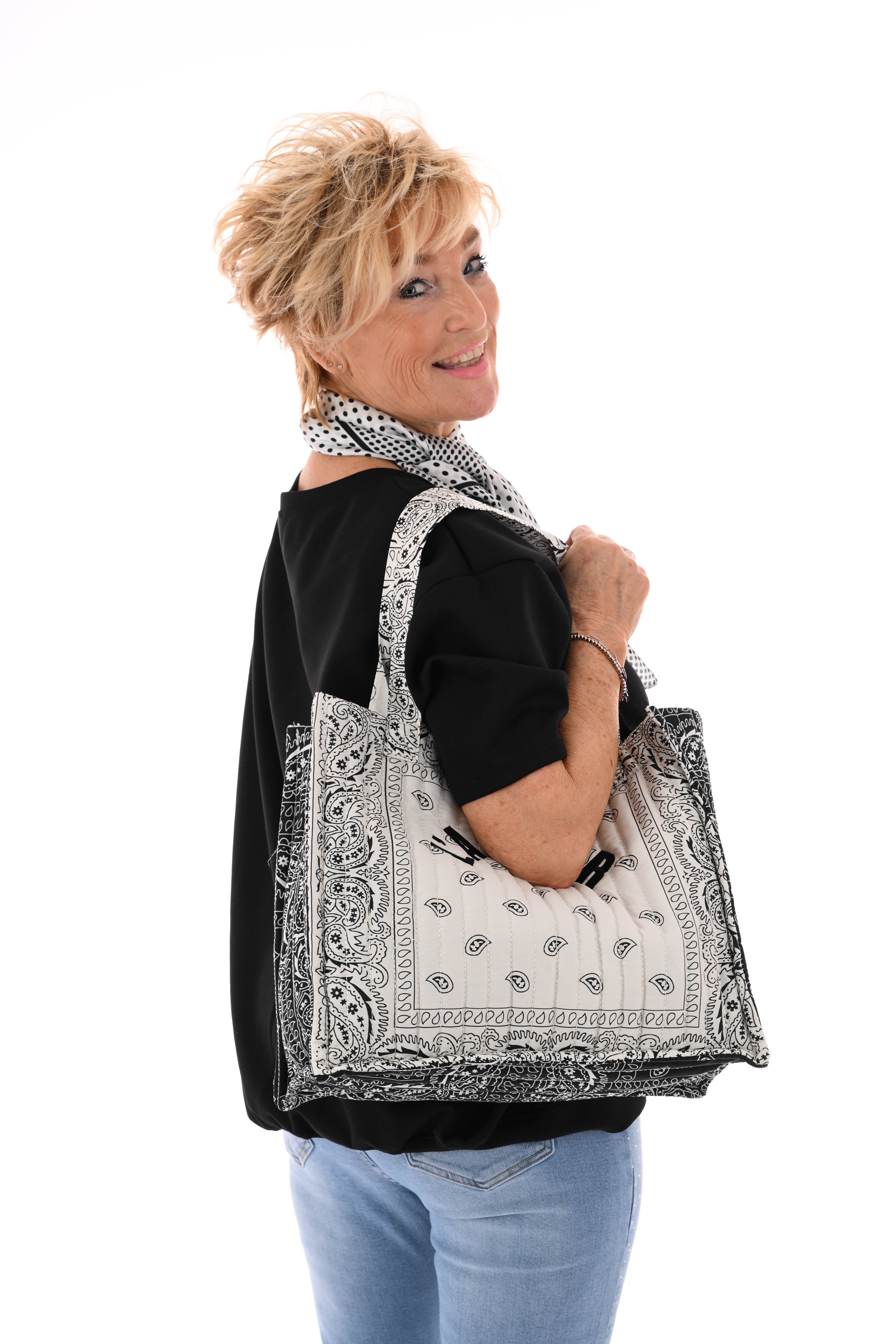 Sweater korte mouwen v-hals uni zwart