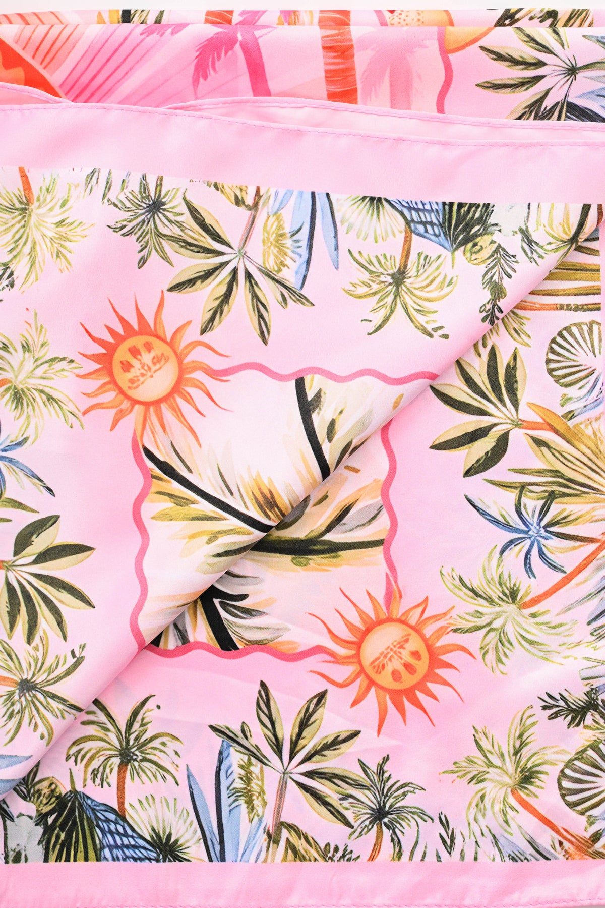 Kort sjaaltje palmtrees lichtroze