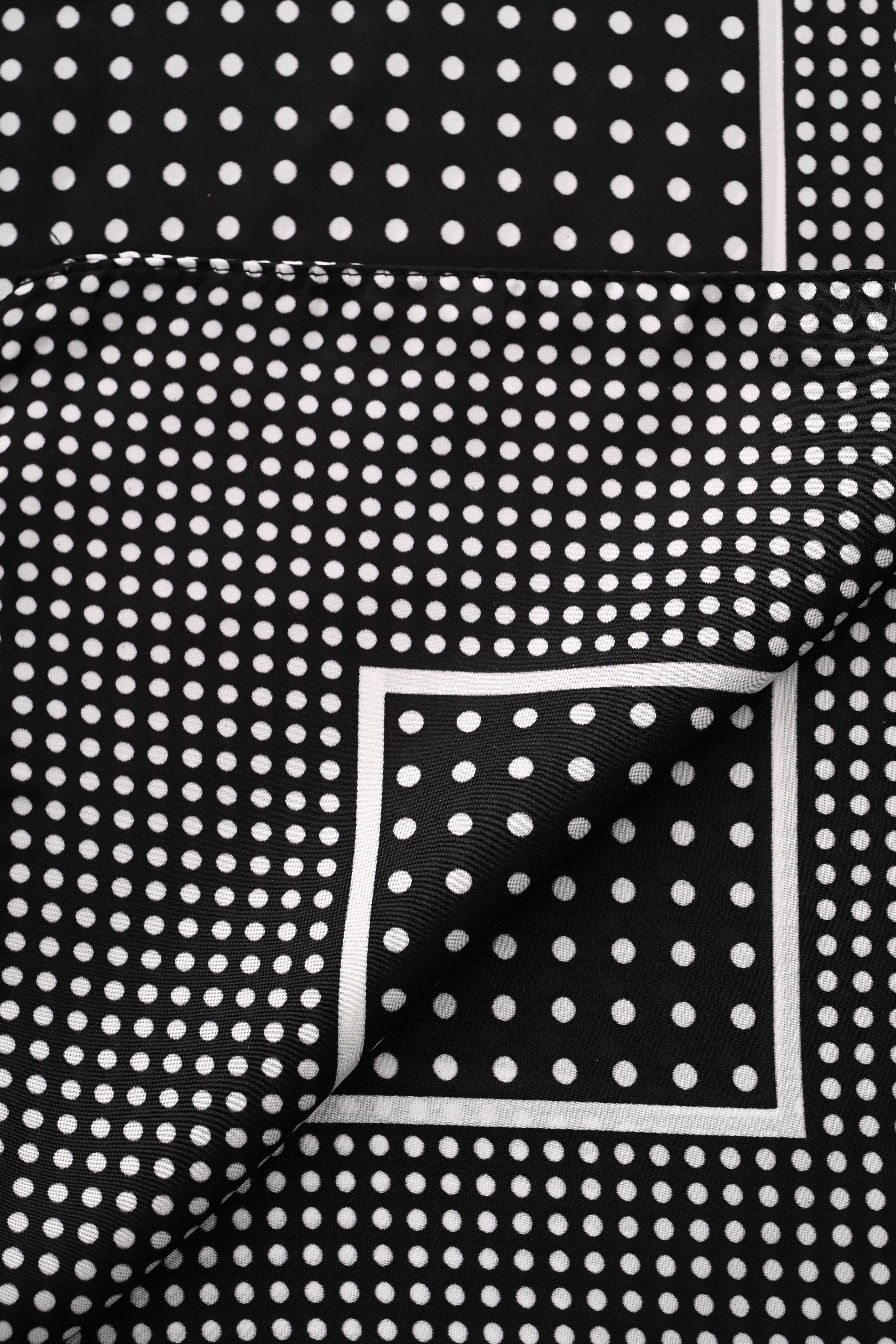 Kort sjaaltje polka dots mix zwart