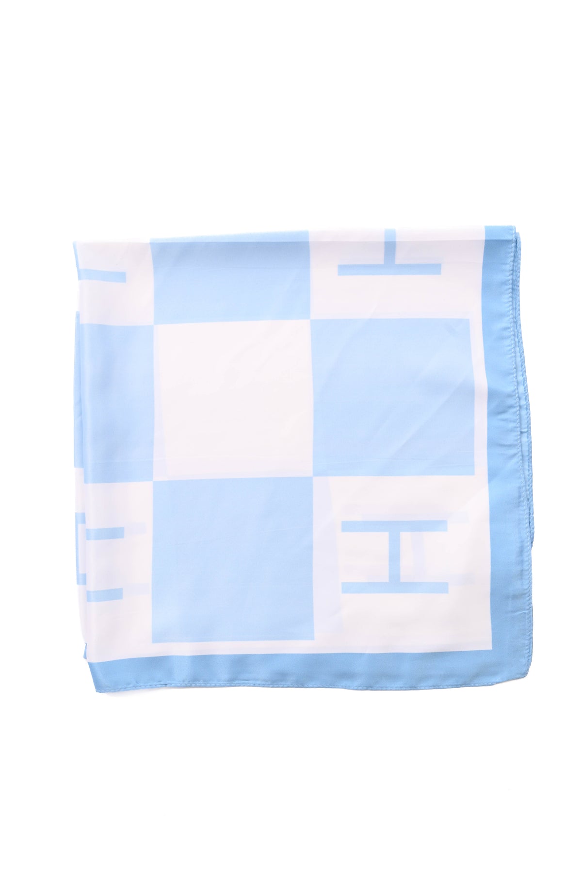 Kort sjaaltje squares lichtblauw