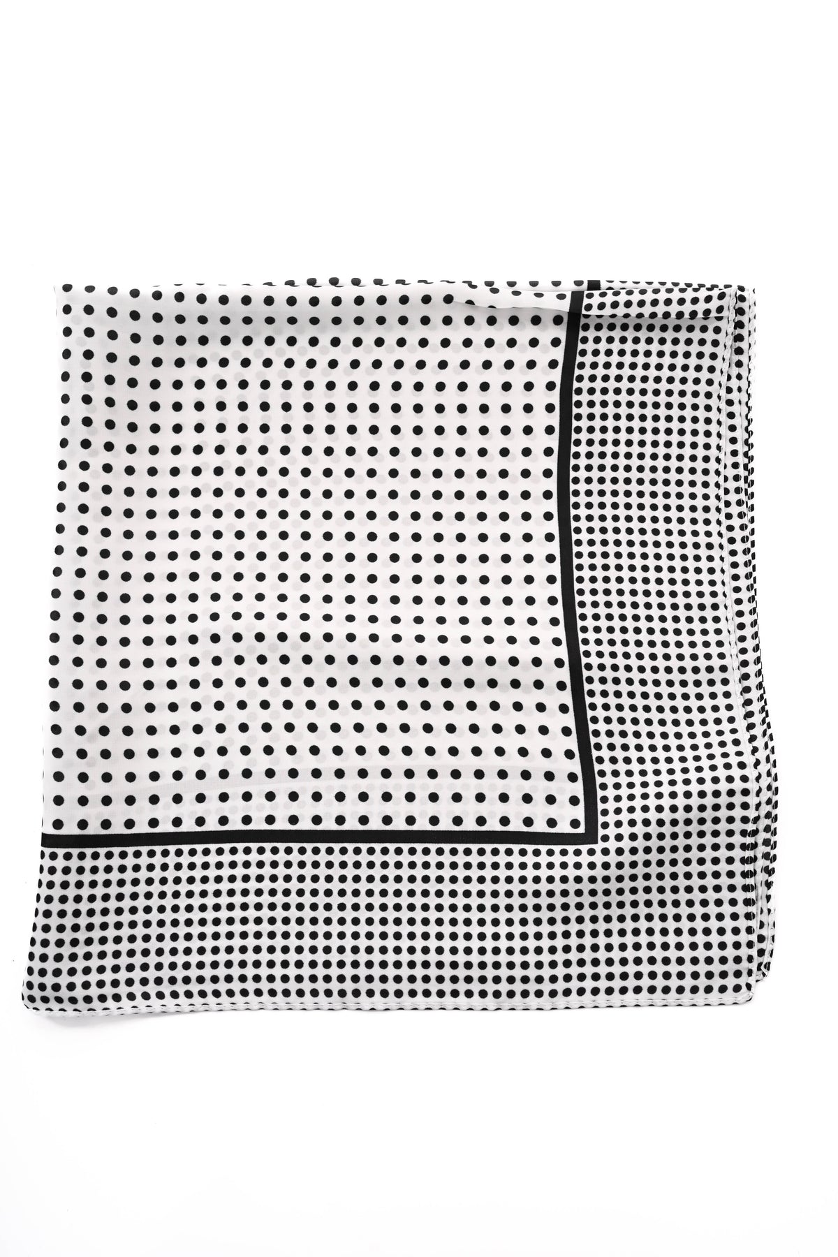 Kort sjaaltje polka dots mix wit