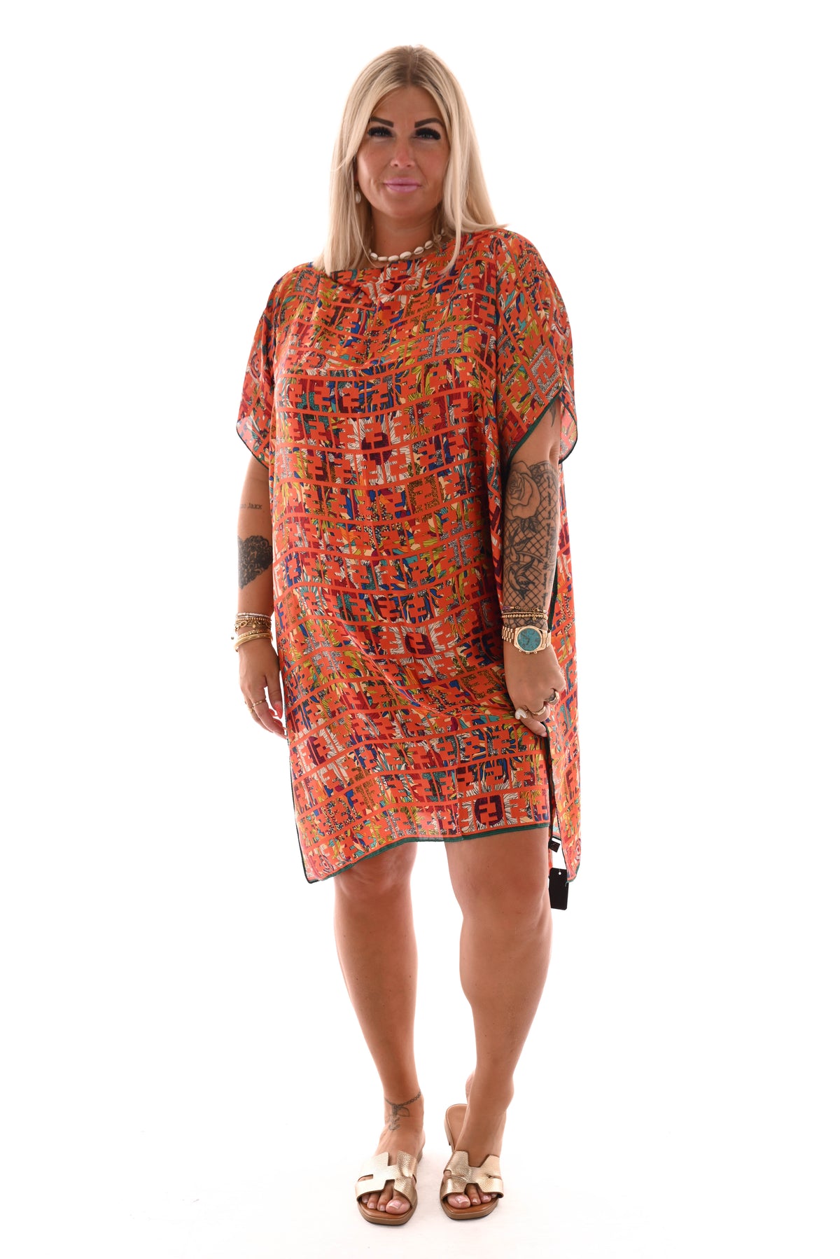 Kaftan maze oranje