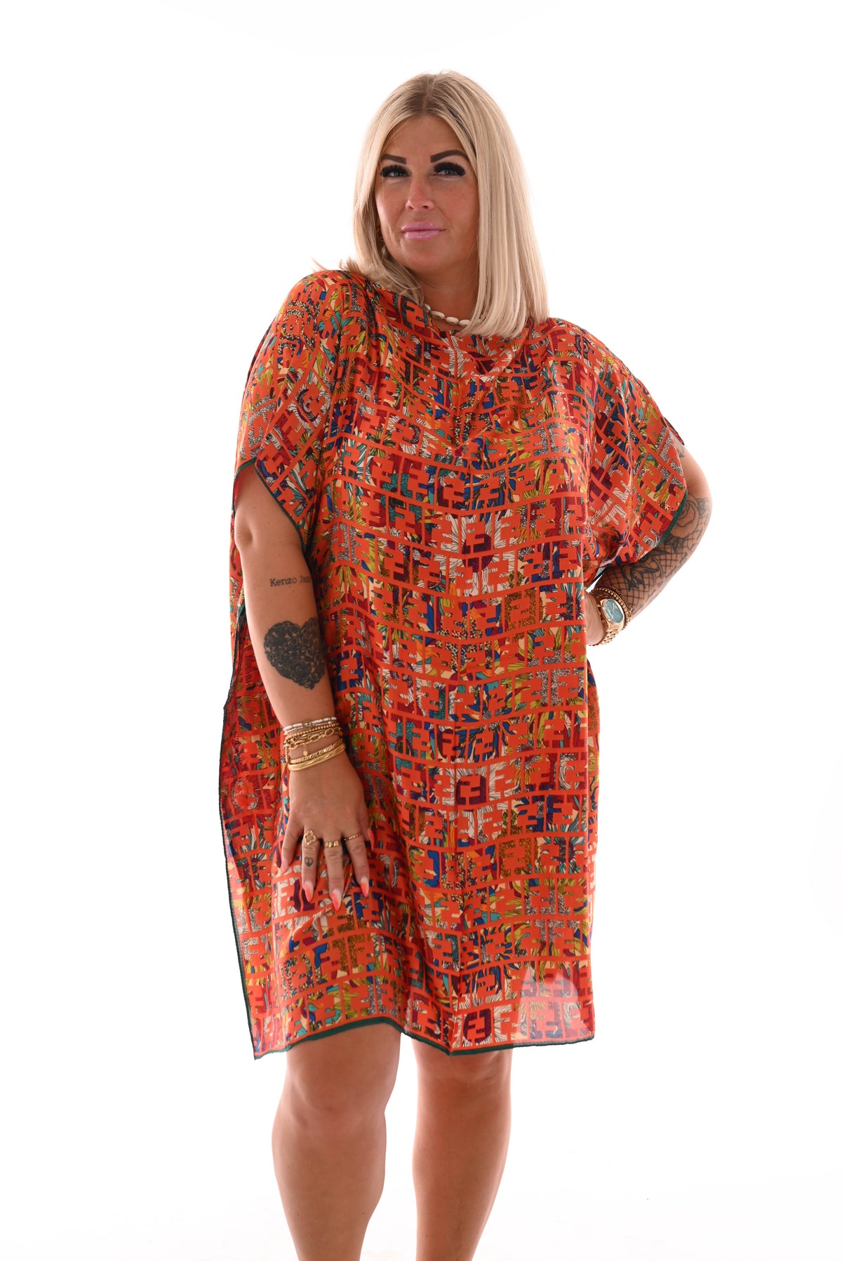 Kaftan maze oranje