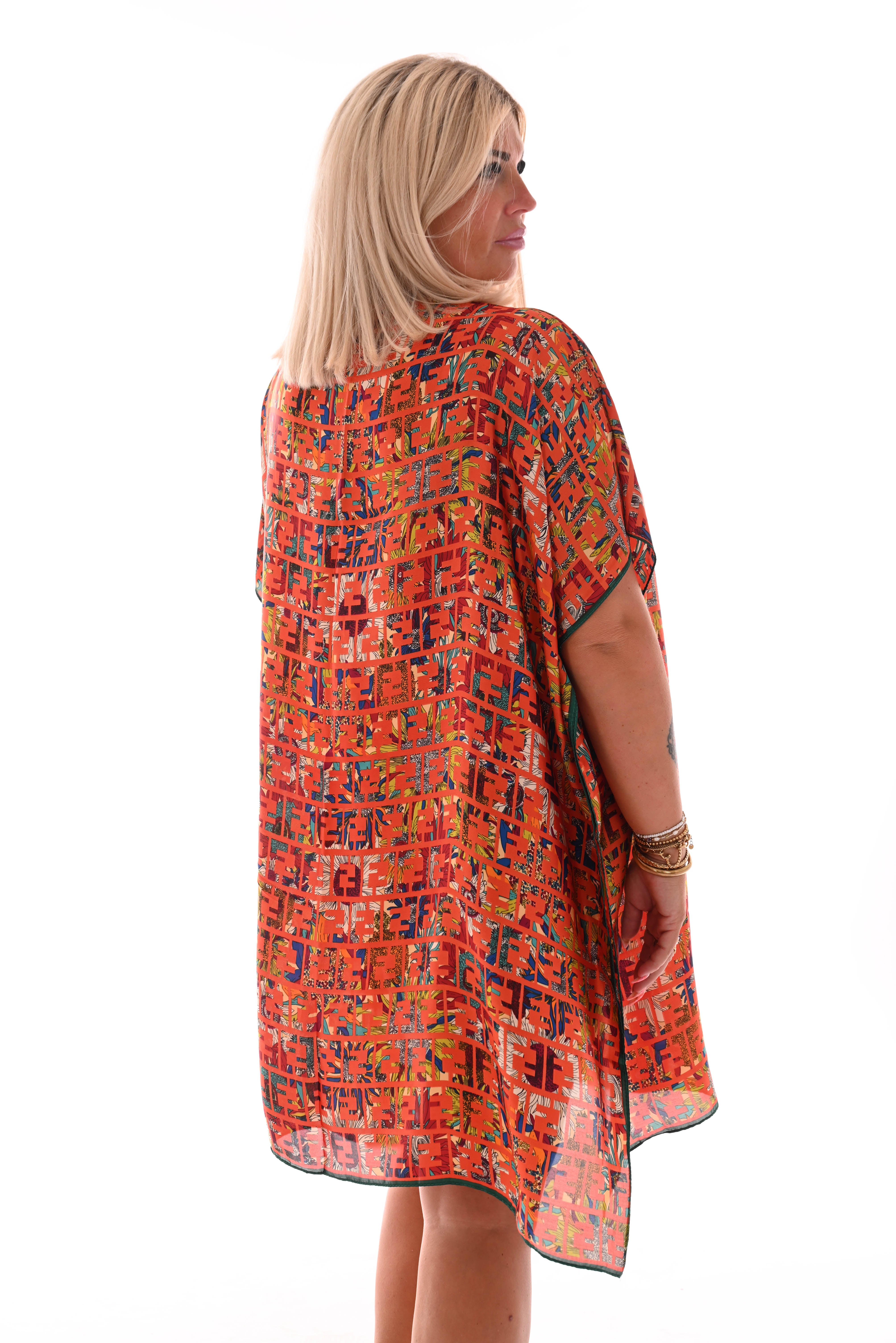 Kaftan maze oranje