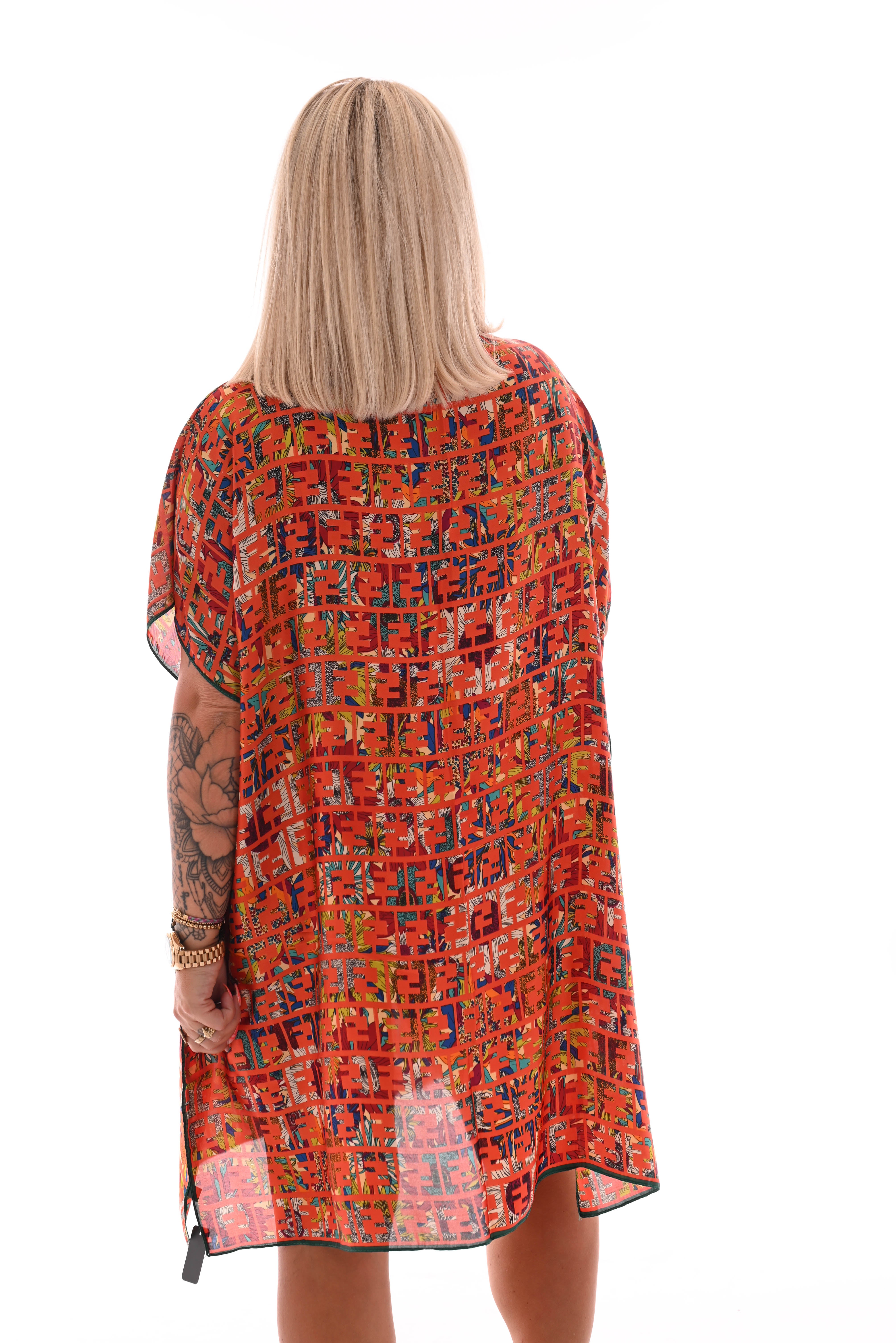 Kaftan maze oranje