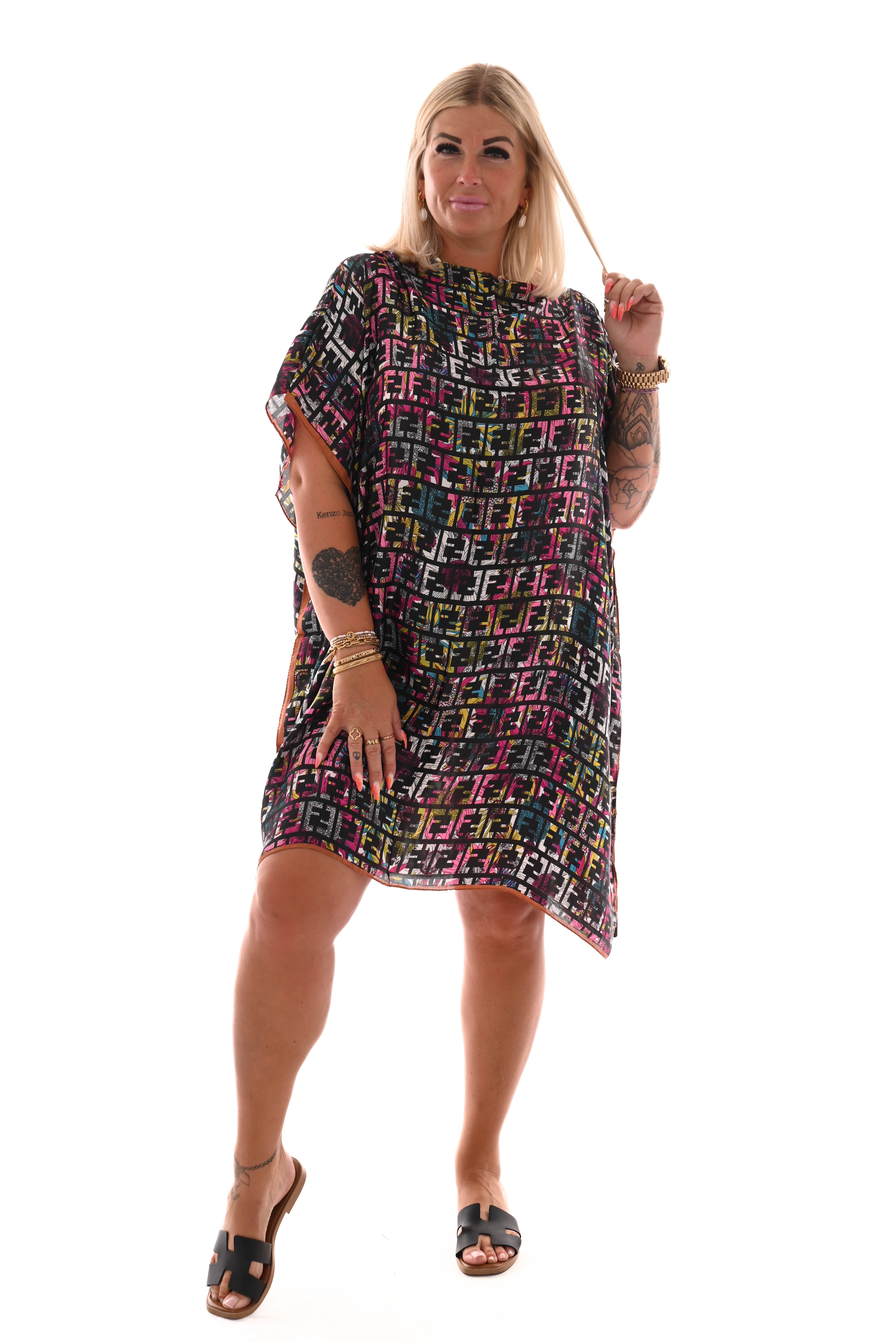 Kaftan maze zwart