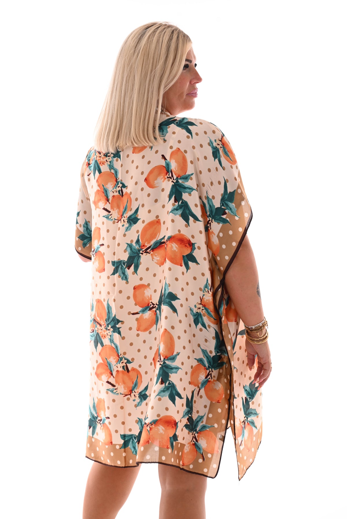 Kaftan lemons roomwit