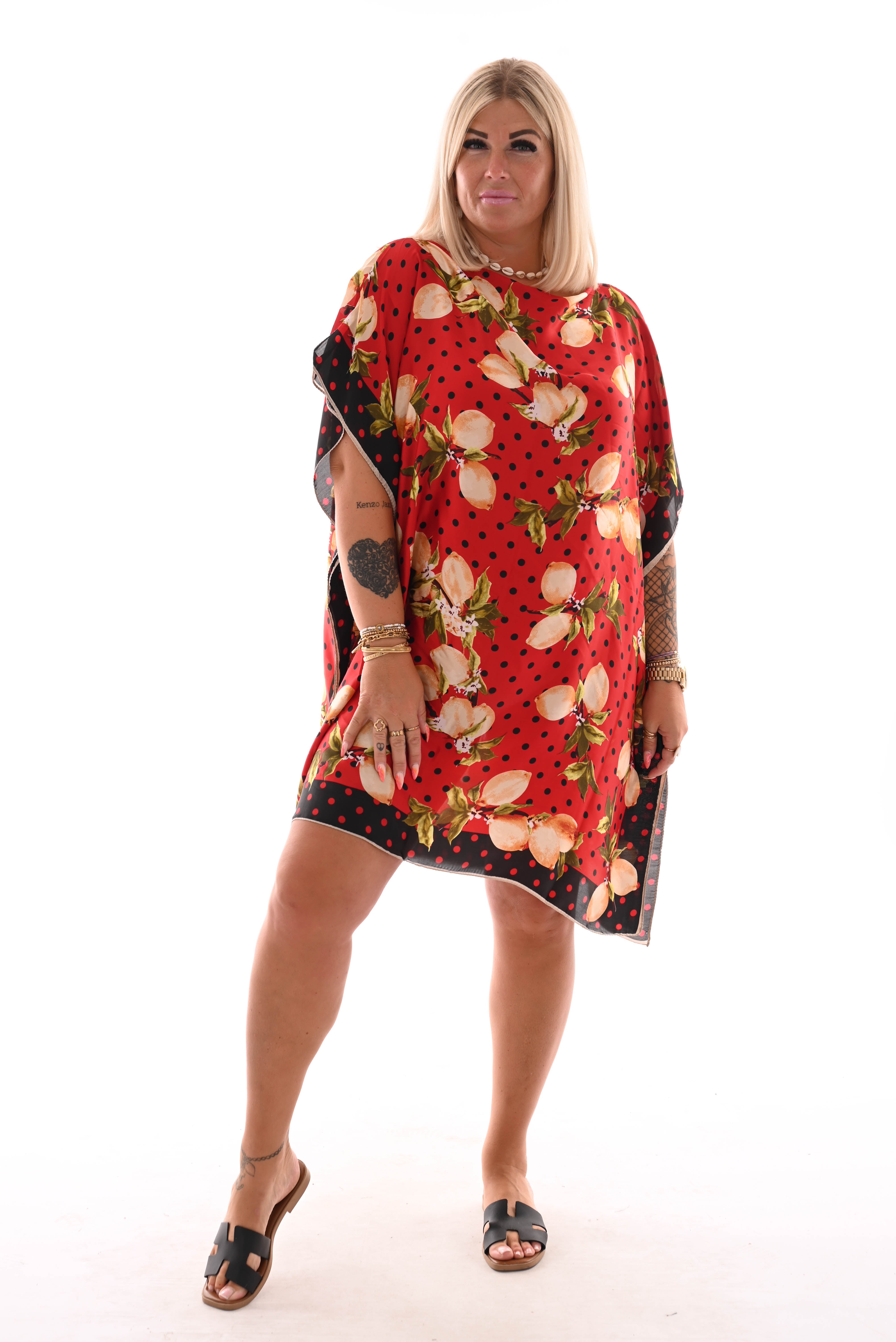 Kaftan lemons rood