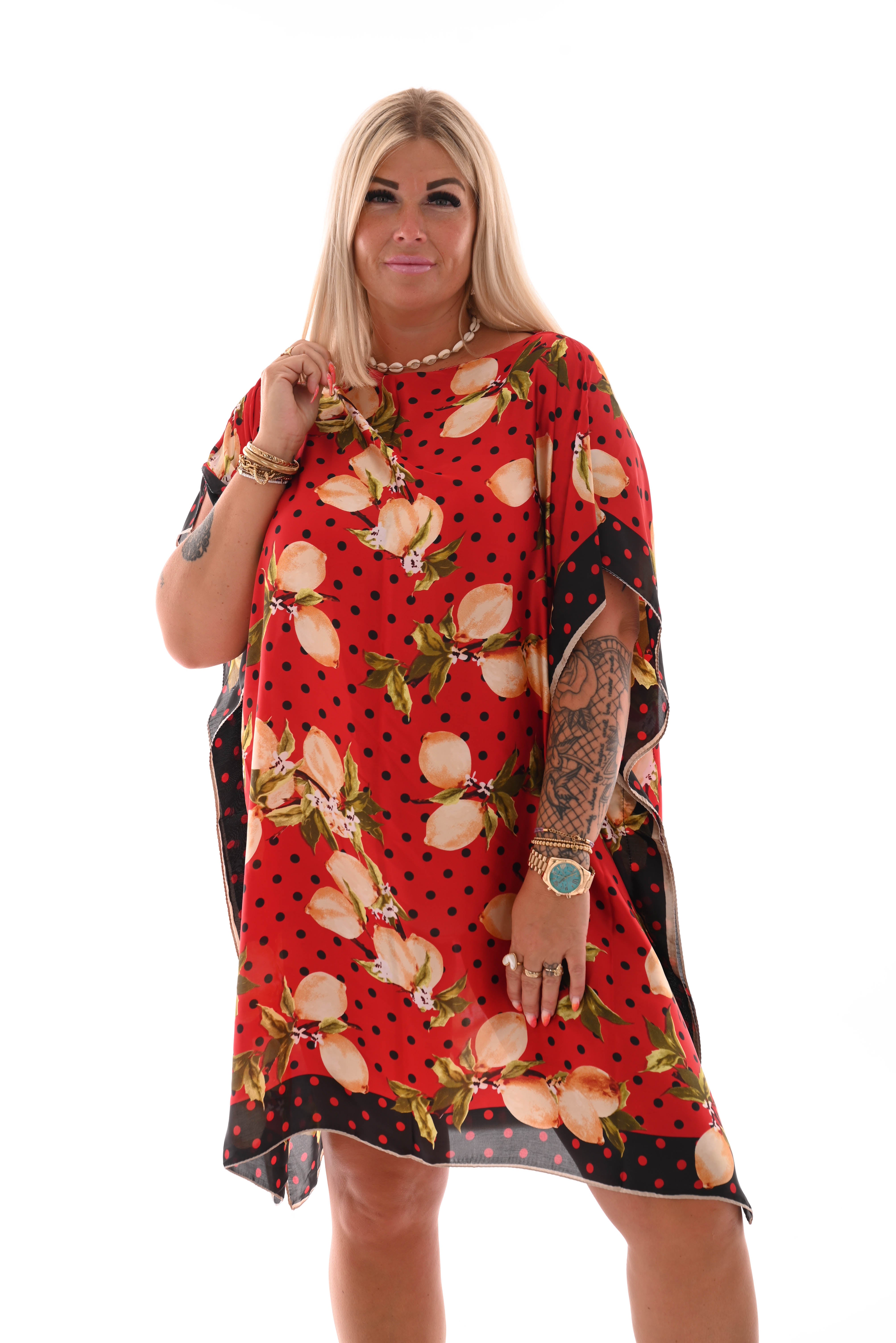 Kaftan lemons rood