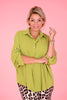 Oversized blouse ophaalmouwen lime