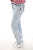 Norfy Straight leg high waist washed blauw