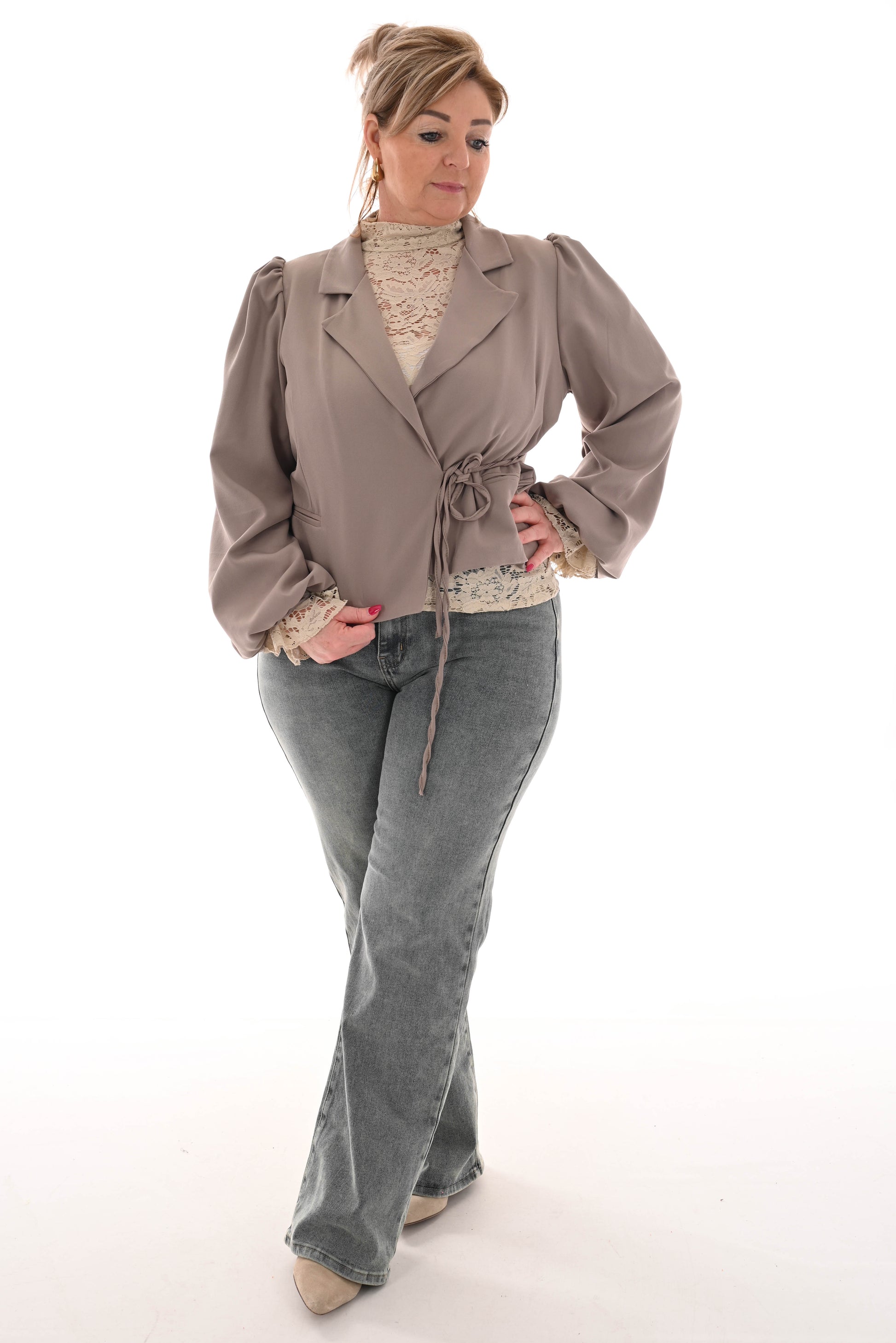 Norfy Wide leg jeans stonewash