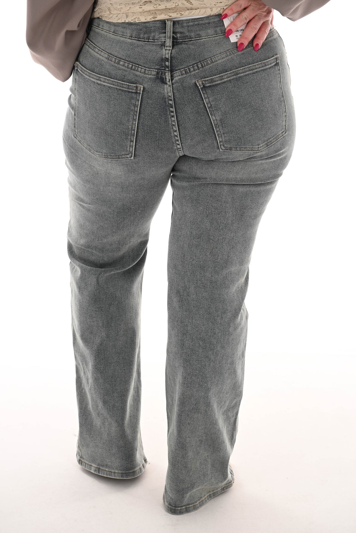 Norfy Wide leg jeans stonewash