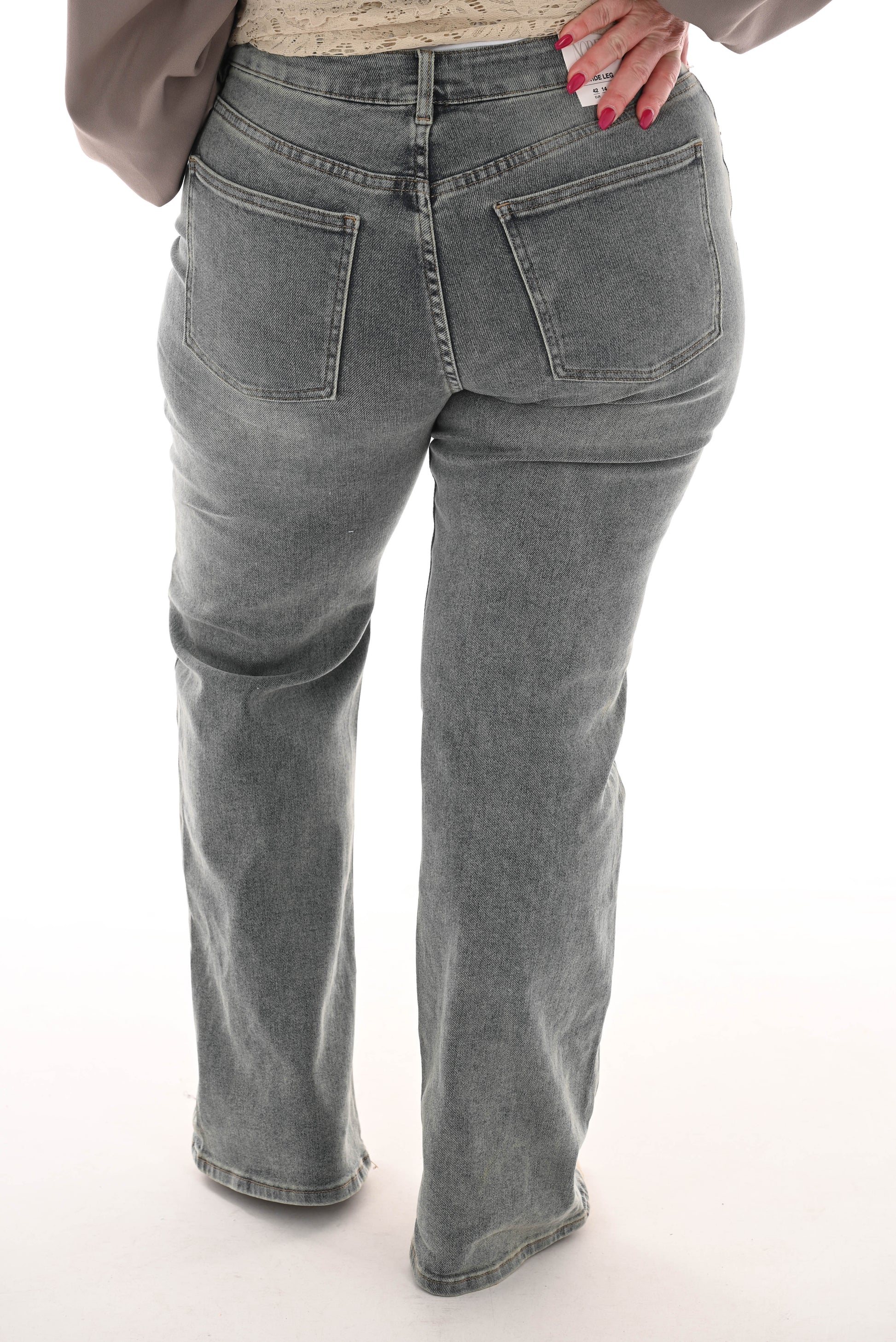 Norfy Wide leg jeans stonewash