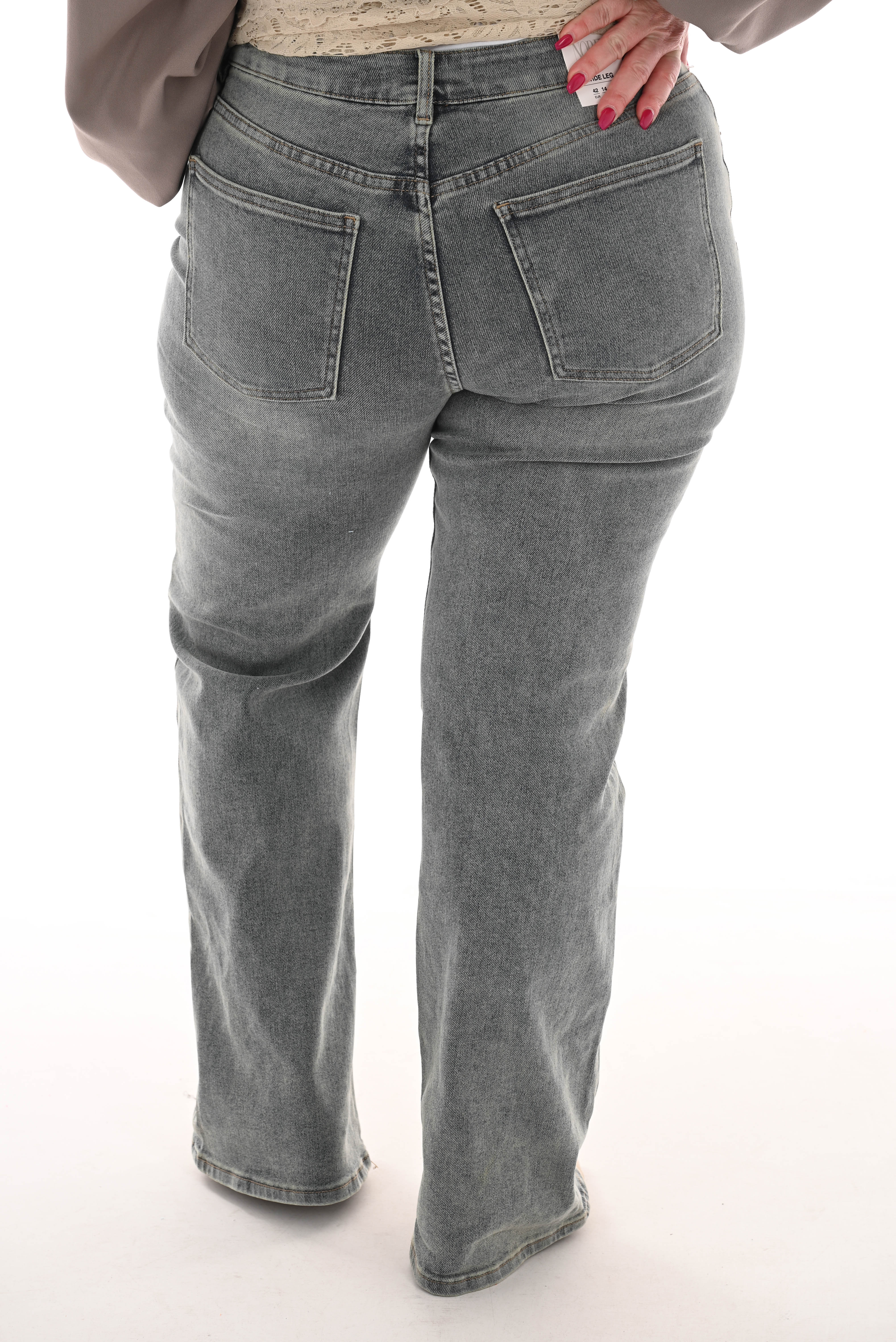 Norfy Wide leg jeans stonewash