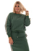 Tweedelig set sweater en rok groen