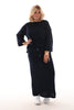 Tweedelig comfy rok set marineblauw