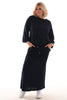 Tweedelig comfy rok set marineblauw