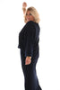 Tweedelig comfy rok set marineblauw