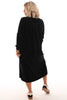 Corduroy blouse v-hals ophaalmouwen zwart