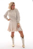 Gebreide trui met applicatie beige