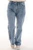 Norfy Wide leg jeans middenblauwe wassing