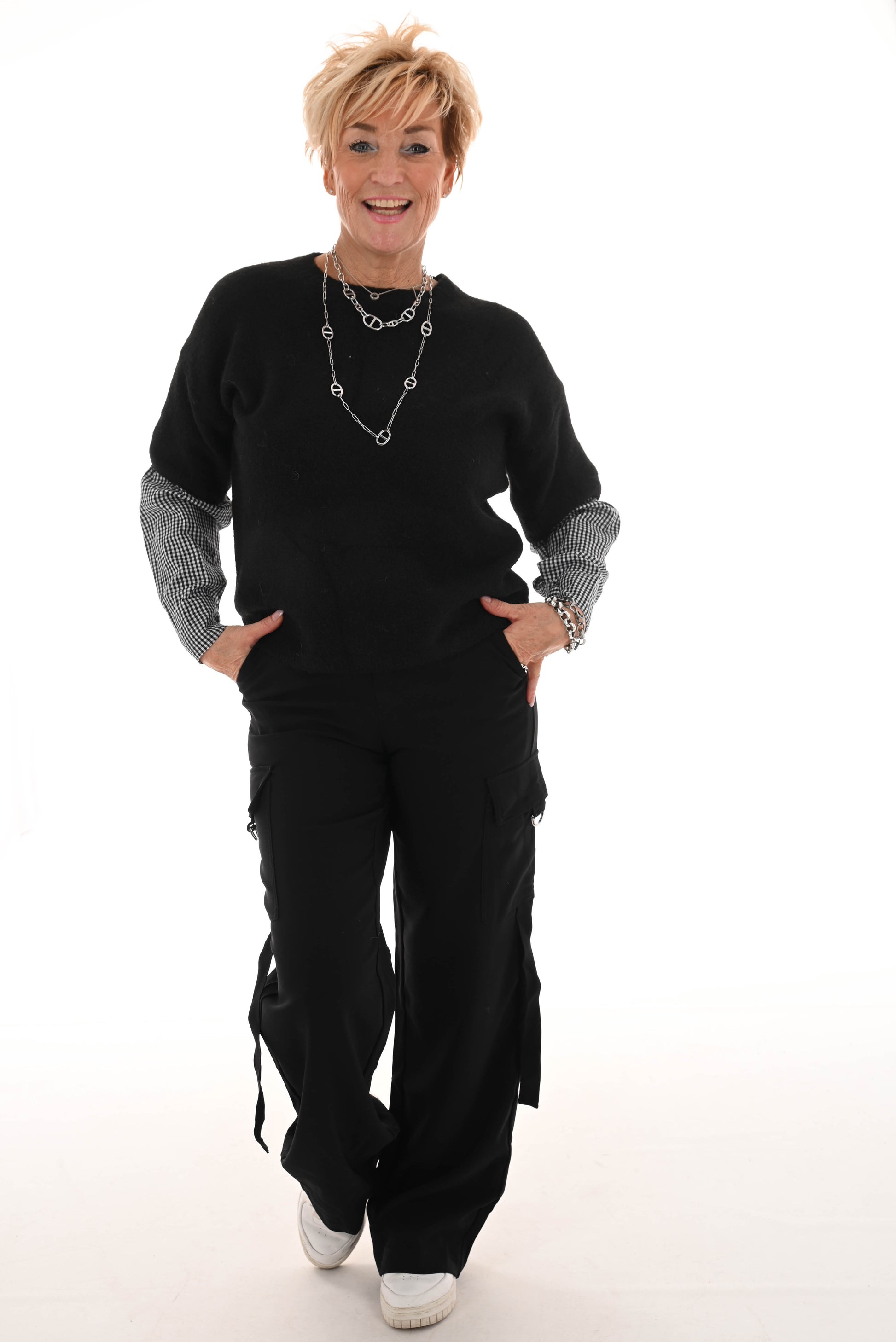 Pantalon broek cargo zwart
