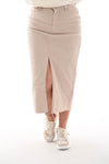 VS Miss rok hoge split beige