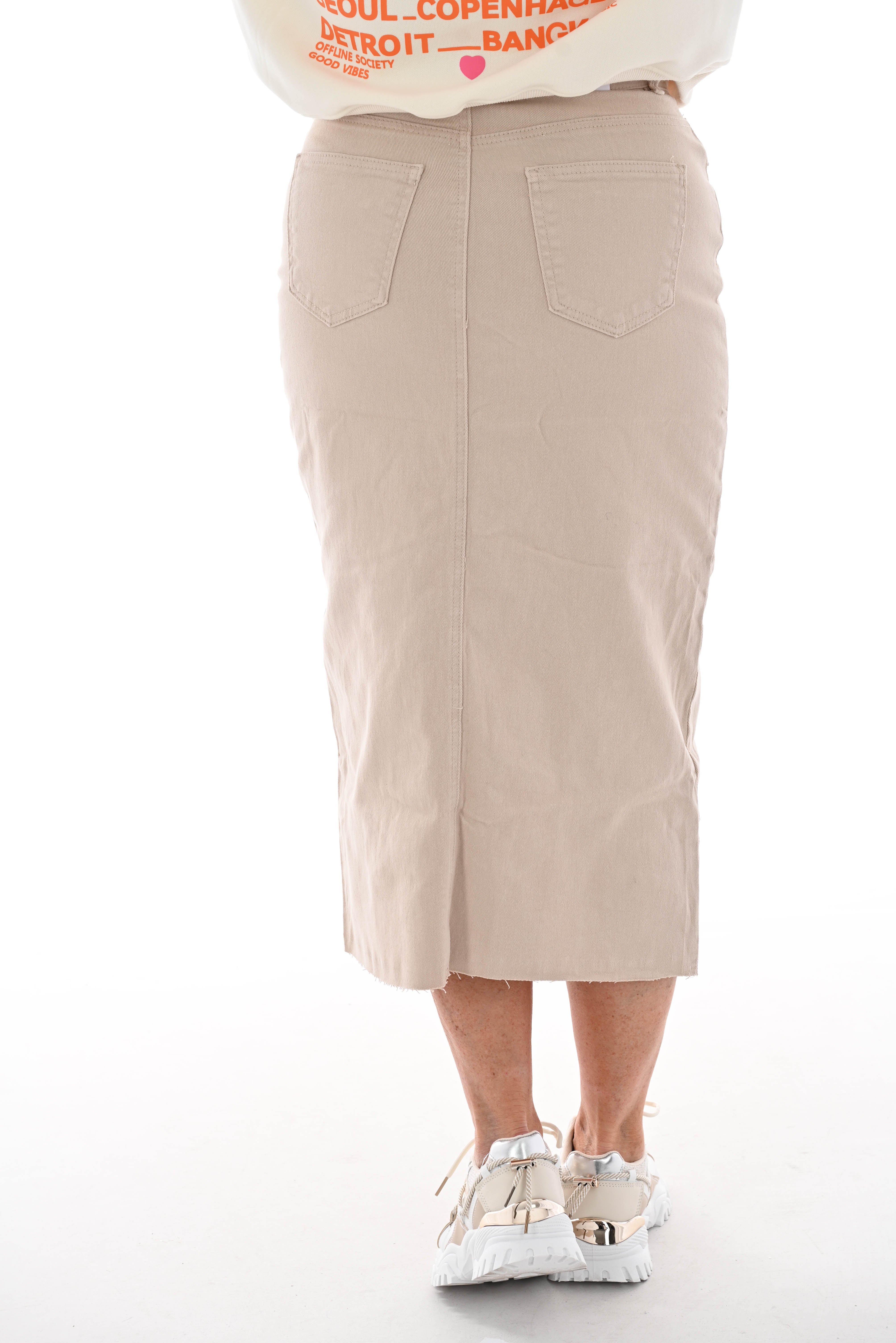 VS Miss rok hoge split beige