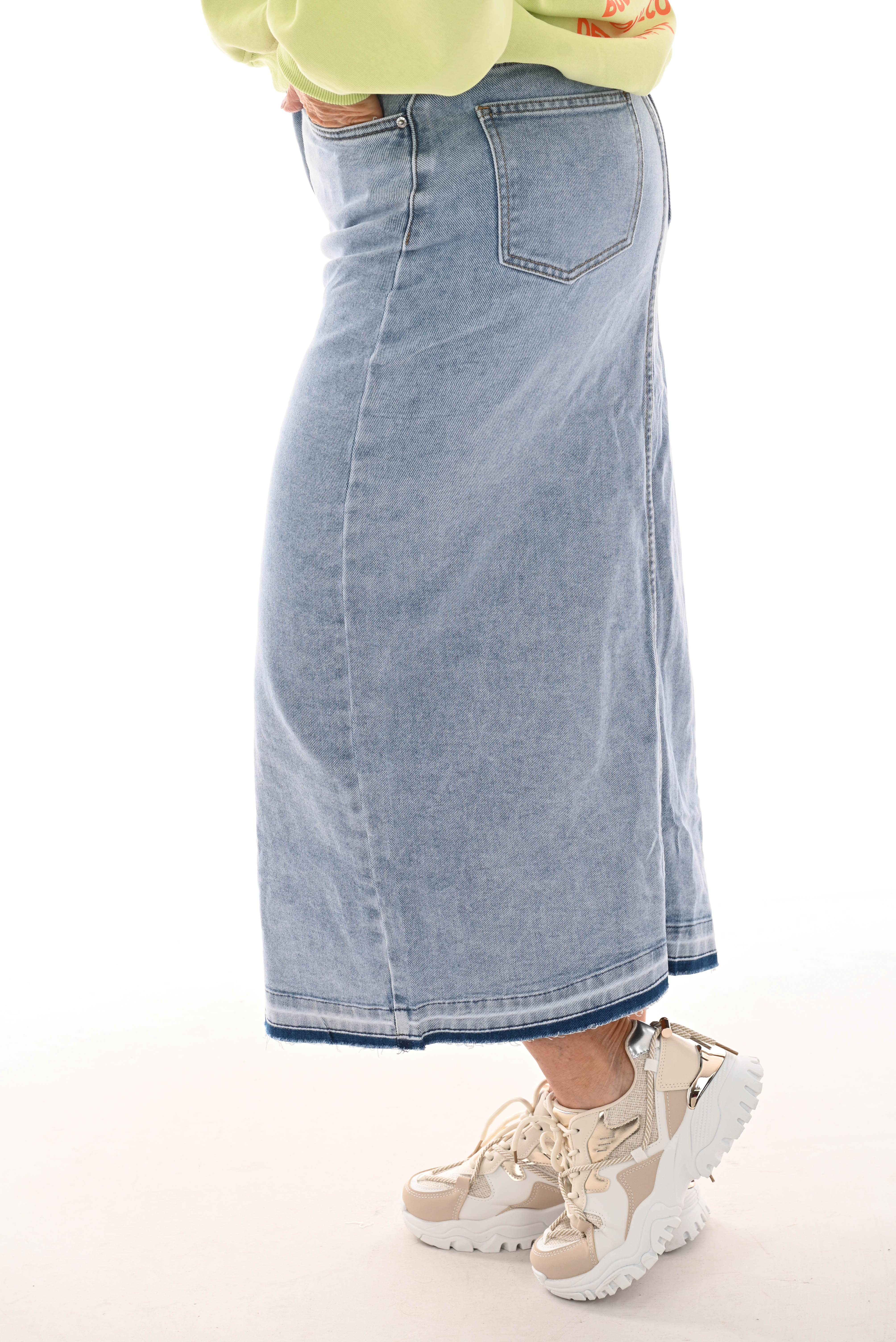 VS Miss rok hoge split blauw