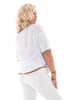 Shirt lurex hals wit