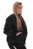 Silky bomber jas zwart