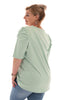Shirt gedrapeerde korte mouwen mintgroen