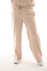 Tweedelig pak korte mouwen ronde hals beige