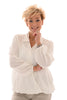 Blouse met kraag overslag roomwit