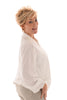 Blouse met kraag overslag roomwit