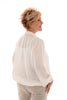 Blouse met kraag overslag roomwit
