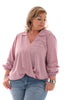 Blouse met kraag overslag violet