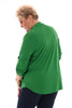 Top v-hals ophaalmouwen uni groen