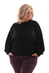 Sweater ronde hals uni zwart