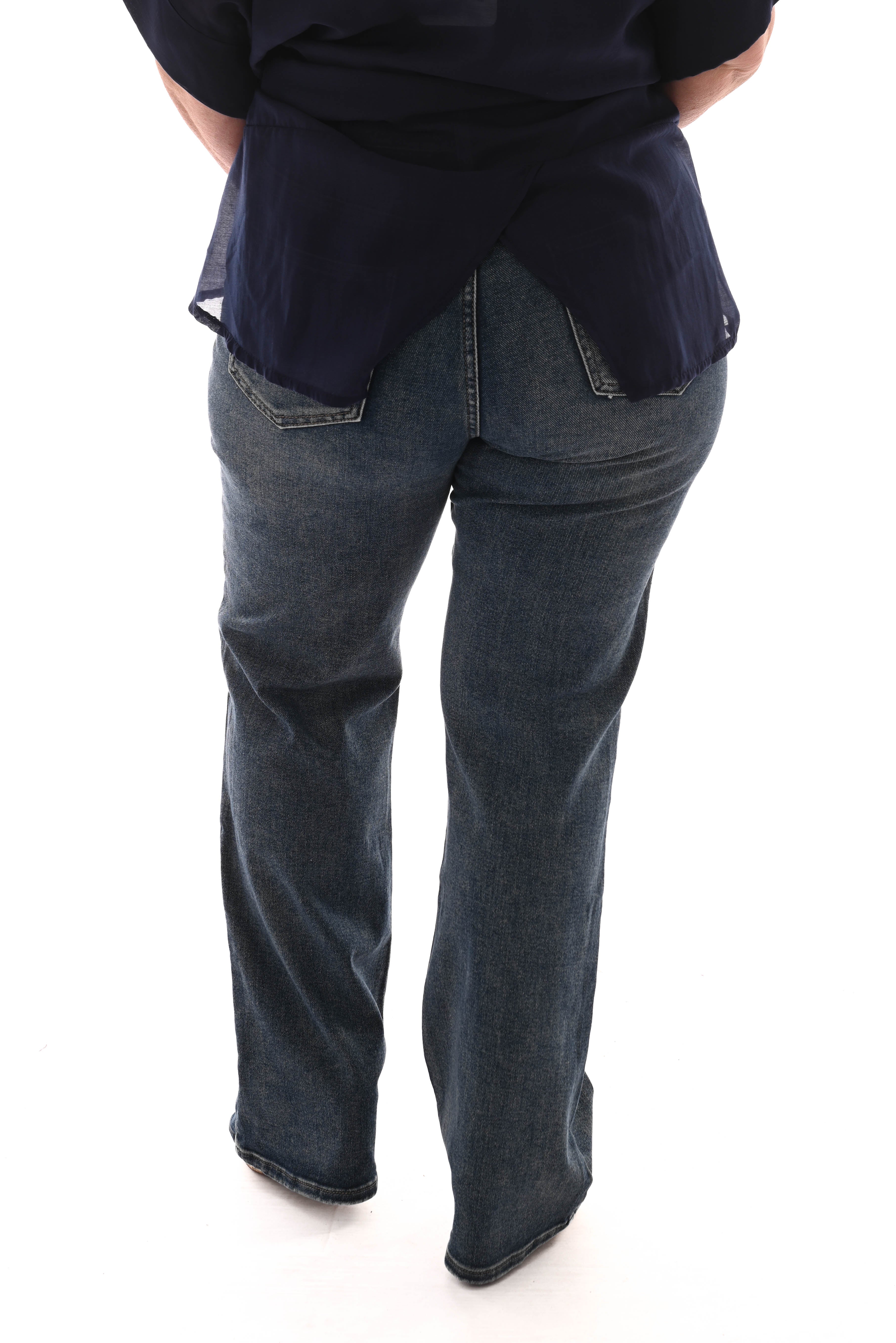 Norfy wide leg blauw